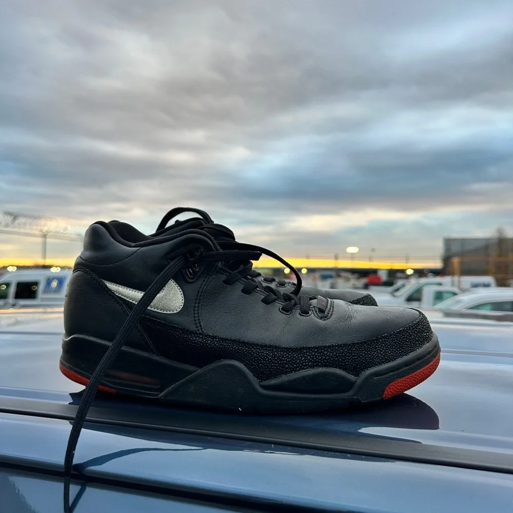 Jordan Black and Red Sneakers - Picture 1 of 4